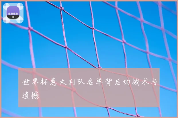 世界杯意大利队名单背后的战术与遗憾